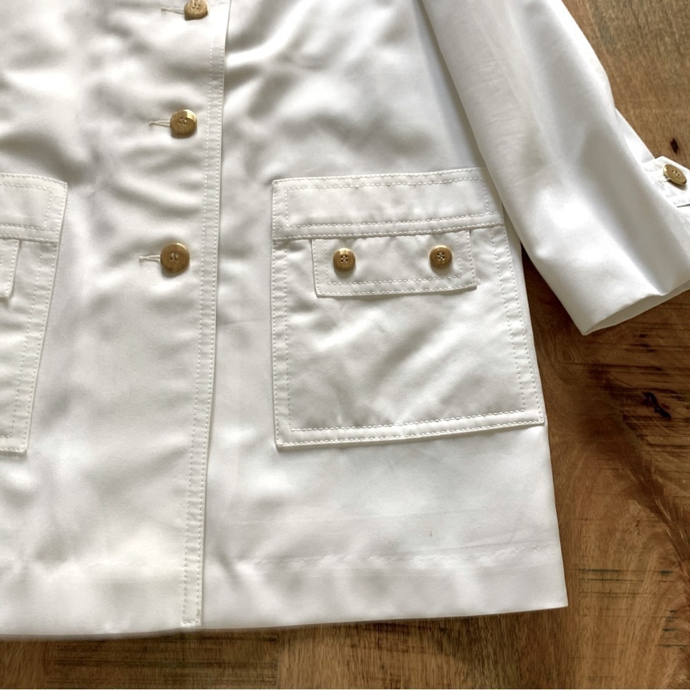 Pier 4 Vintage 70s Fashioned Outer Wear White Swing Coat Size Large - Picture 6 of 15